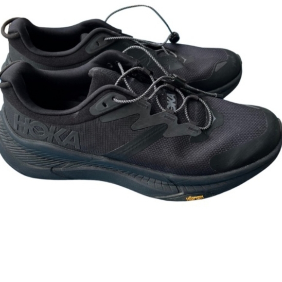 Hoka One One Transport Black Sneakers Trail Running Size 11.5 Men's - Picture 2 of 7